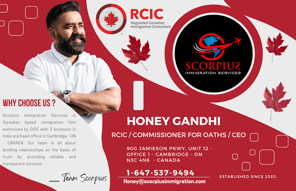 Scorpius Immigration Services Inc. | 900 Jamieson Pkwy Unit 12 ,Office 1, Cambridge, ON N3C 4N6, Canada | Phone: (647) 537-9494