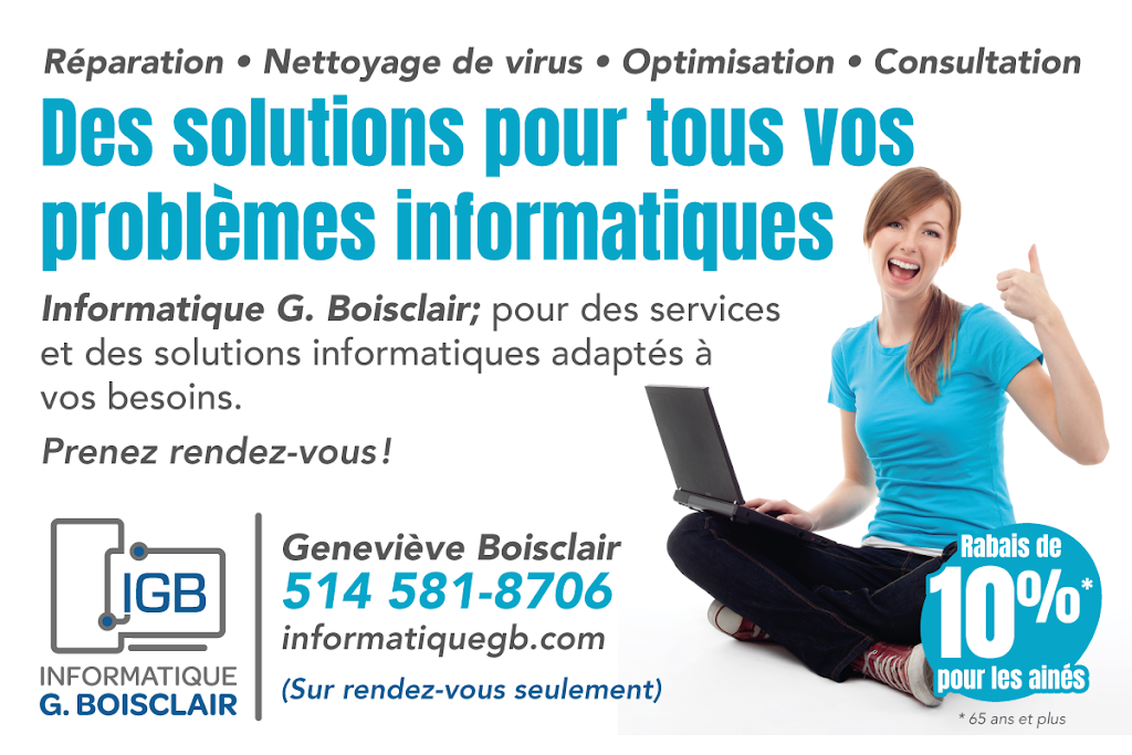 Informatique G. Boisclair enr | 145 Rue Morel, Repentigny, QC J6A 3E9, Canada | Phone: (514) 581-8706
