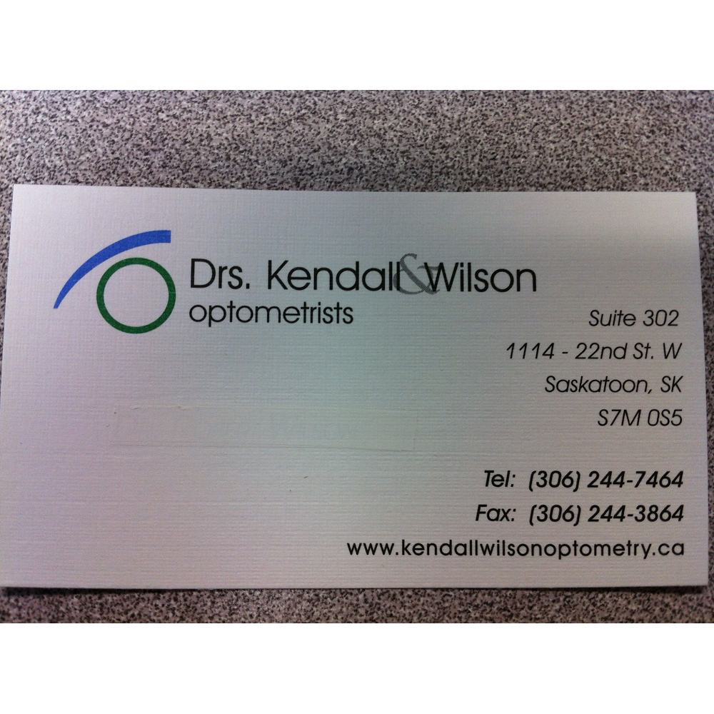 Drs. Kendall & Wilson Optometry | 1114 22 St W #302, Saskatoon, SK S7M 0S5, Canada | Phone: (306) 244-7464