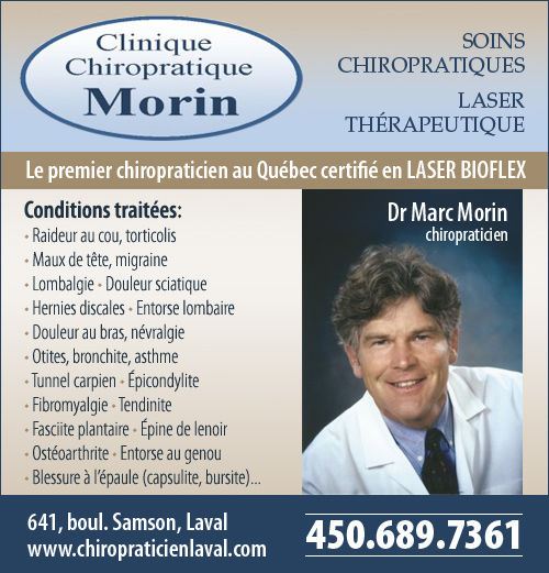 Dr. Marc Morin Chiropraticien Ste-Dorothée | 641 Boulevard Samson, Laval, QC H7X 1J9, Canada | Phone: (450) 689-7361