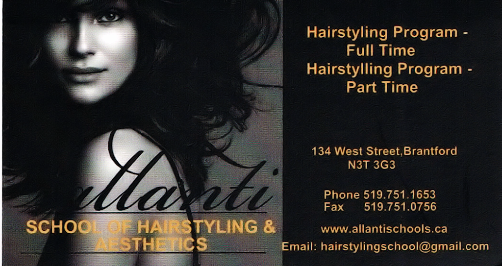 Allanti School of Hairstyling & Esthetics | 134 West St, Brantford, ON N3T 3G3, Canada | Phone: (519) 751-1653
