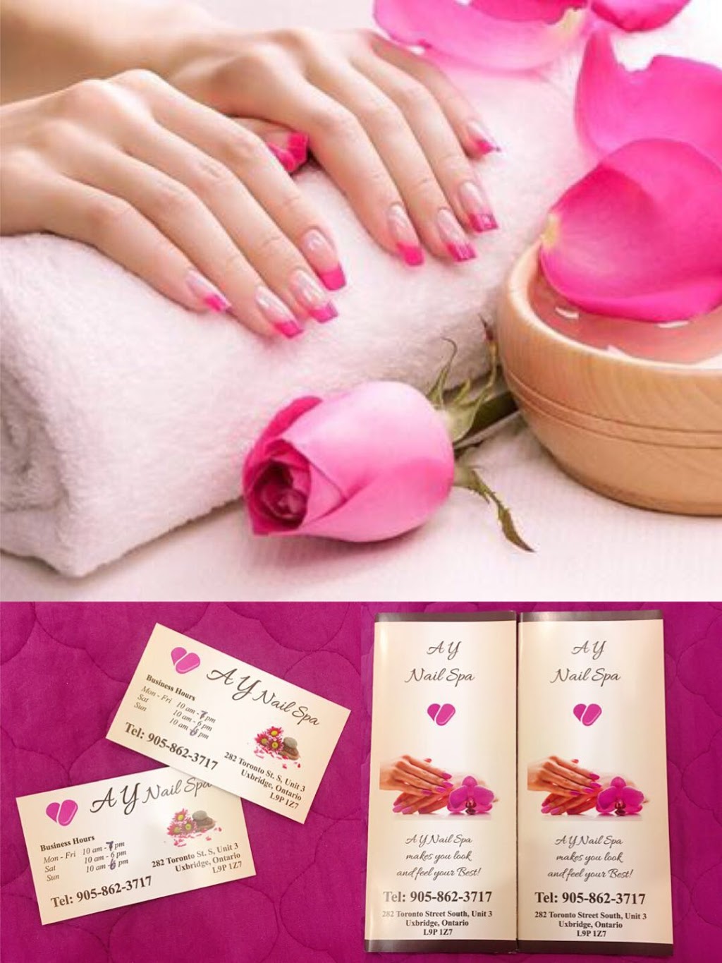 AY NAIL SPA | 282 Toronto St S Unit 3, Uxbridge, ON L9P 1Z7, Canada | Phone: (905) 862-3717