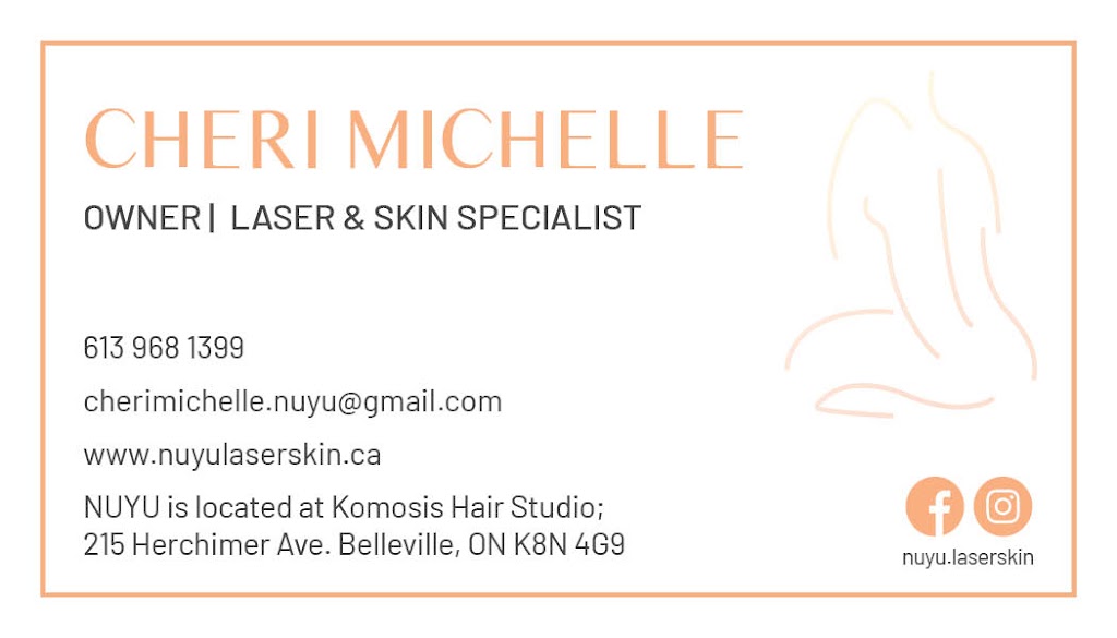 Nuyu Laser & Skin Rejuvenation | Komosis Hair Studio, 215 Herchimer Ave, Belleville, ON K8N 4G9, Canada | Phone: (613) 968-1399