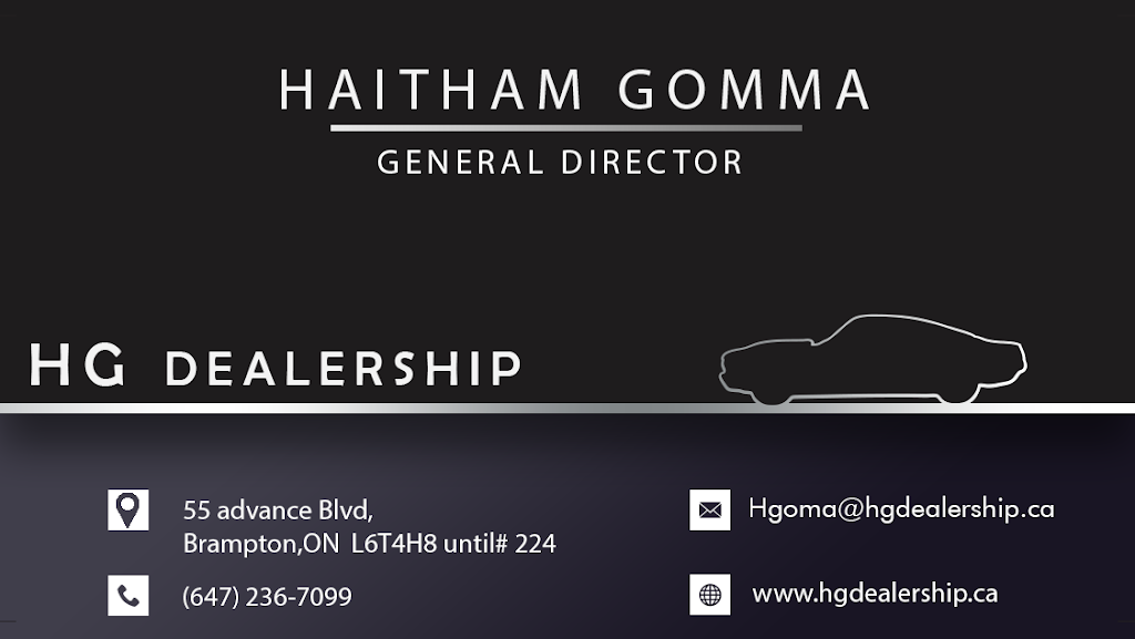 hgdealership | 55 Advance Blvd unit 224, Brampton, ON L6T 4H8, Canada | Phone: (647) 236-7099