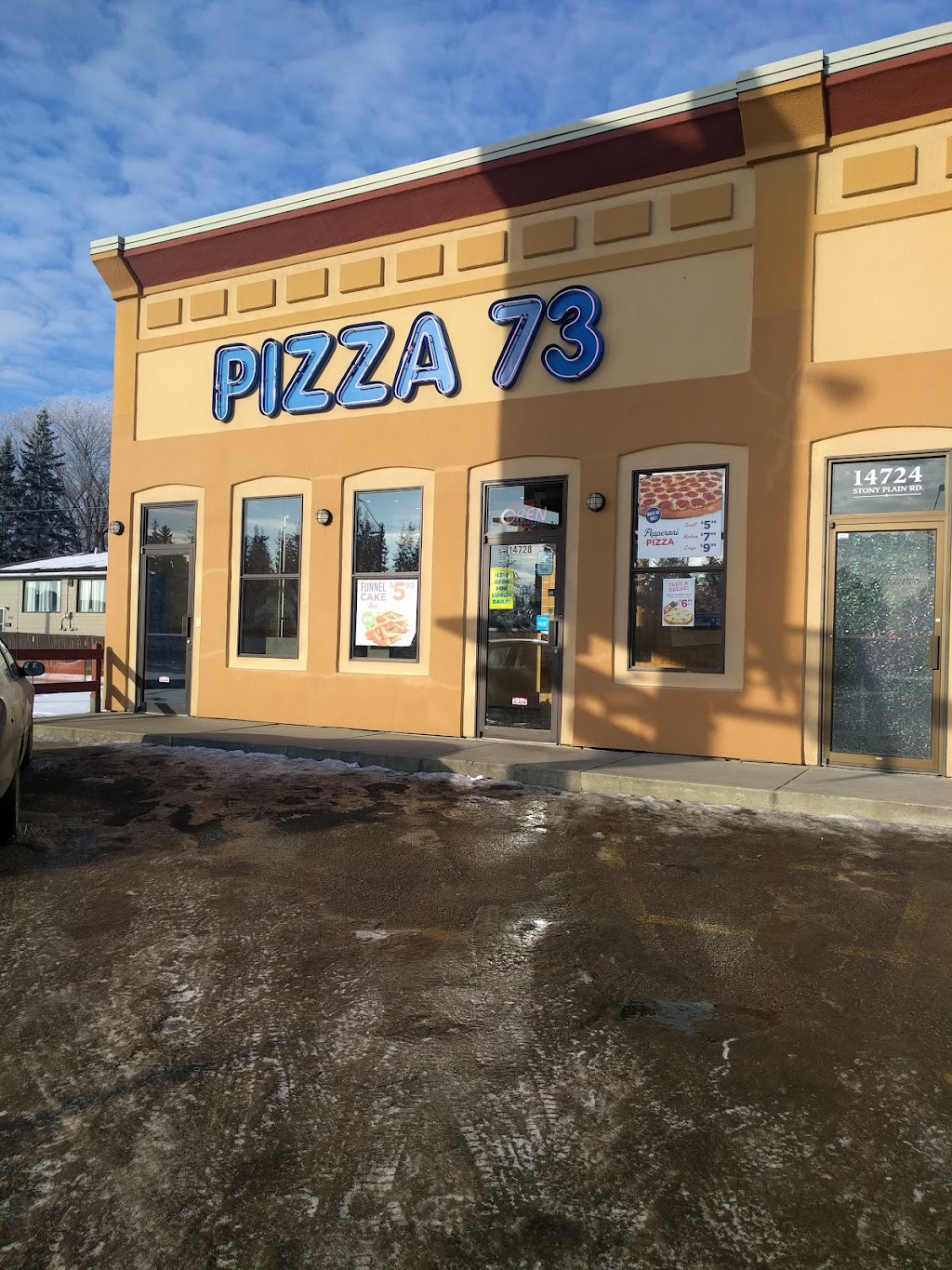 Pizza 73 | 14728 Stony Plain Rd, Edmonton, AB T5N 3S4, Canada | Phone: (780) 473-7373