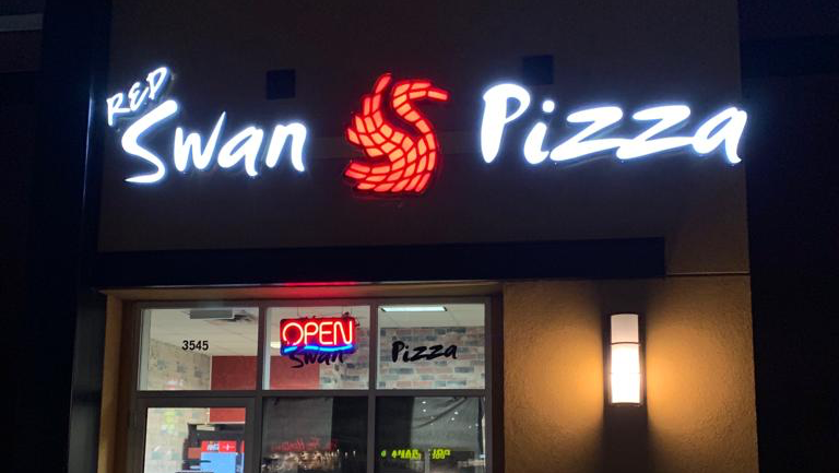 Red Swan Pizza | 555, 3545 32 Ave NE, Calgary, AB T1Y 6M6, Canada | Phone: (403) 230-4222