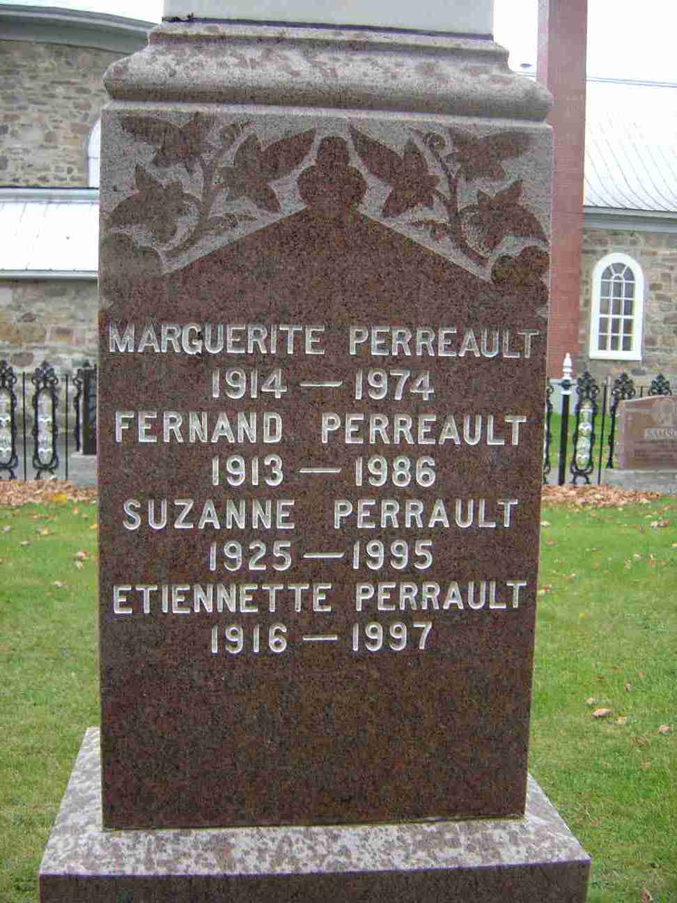 Perrault Headstone | 133 Rue Principale, Saint-Anselme, QC G0R 2N0, Canada