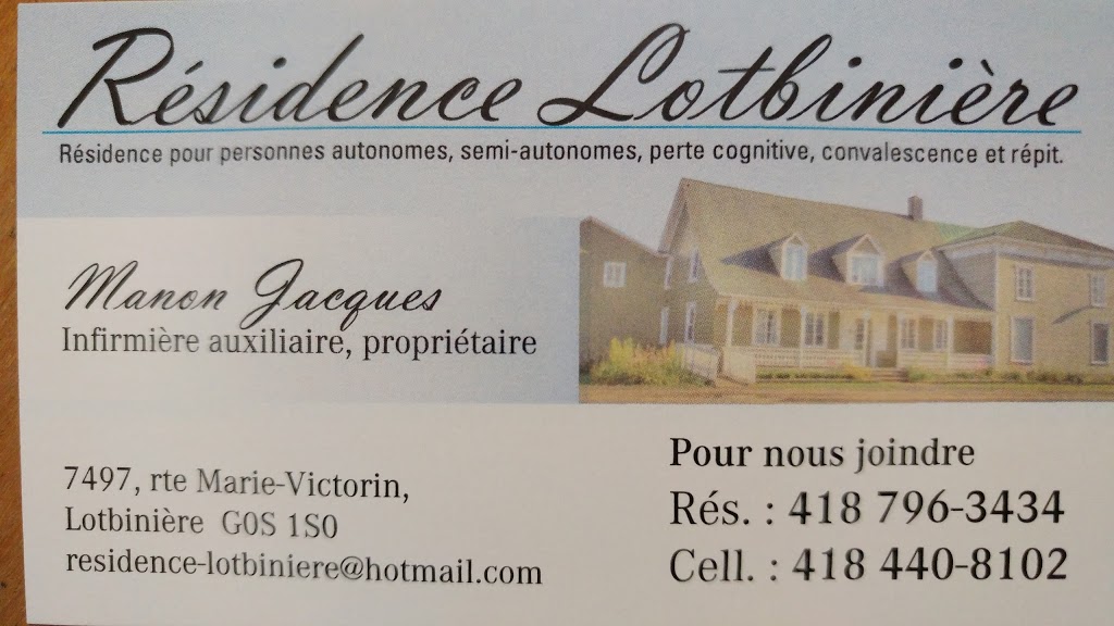 Résidence Lotbinière | 7497 Rte Marie-Victorin, Lotbinière, Quebec, QC G0S 1S0, Canada | Phone: (418) 796-3434