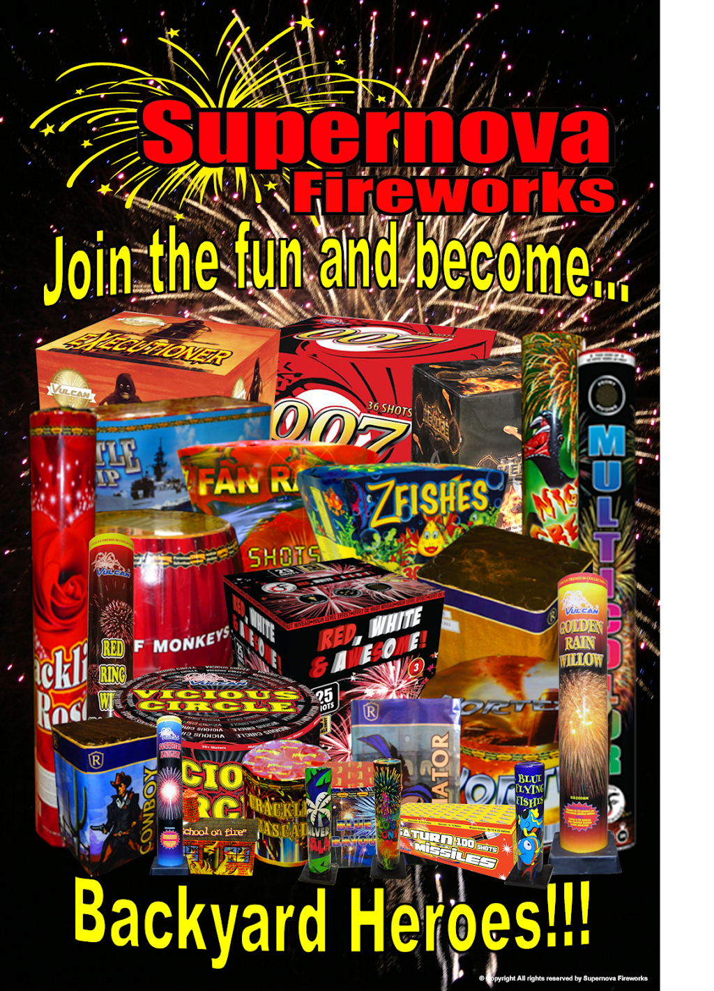 Supernova Fireworks Seasonal 40-60% off | 8 Union St, Smiths Falls, ON K7A 2S1, Canada | Phone: (705) 934-1313