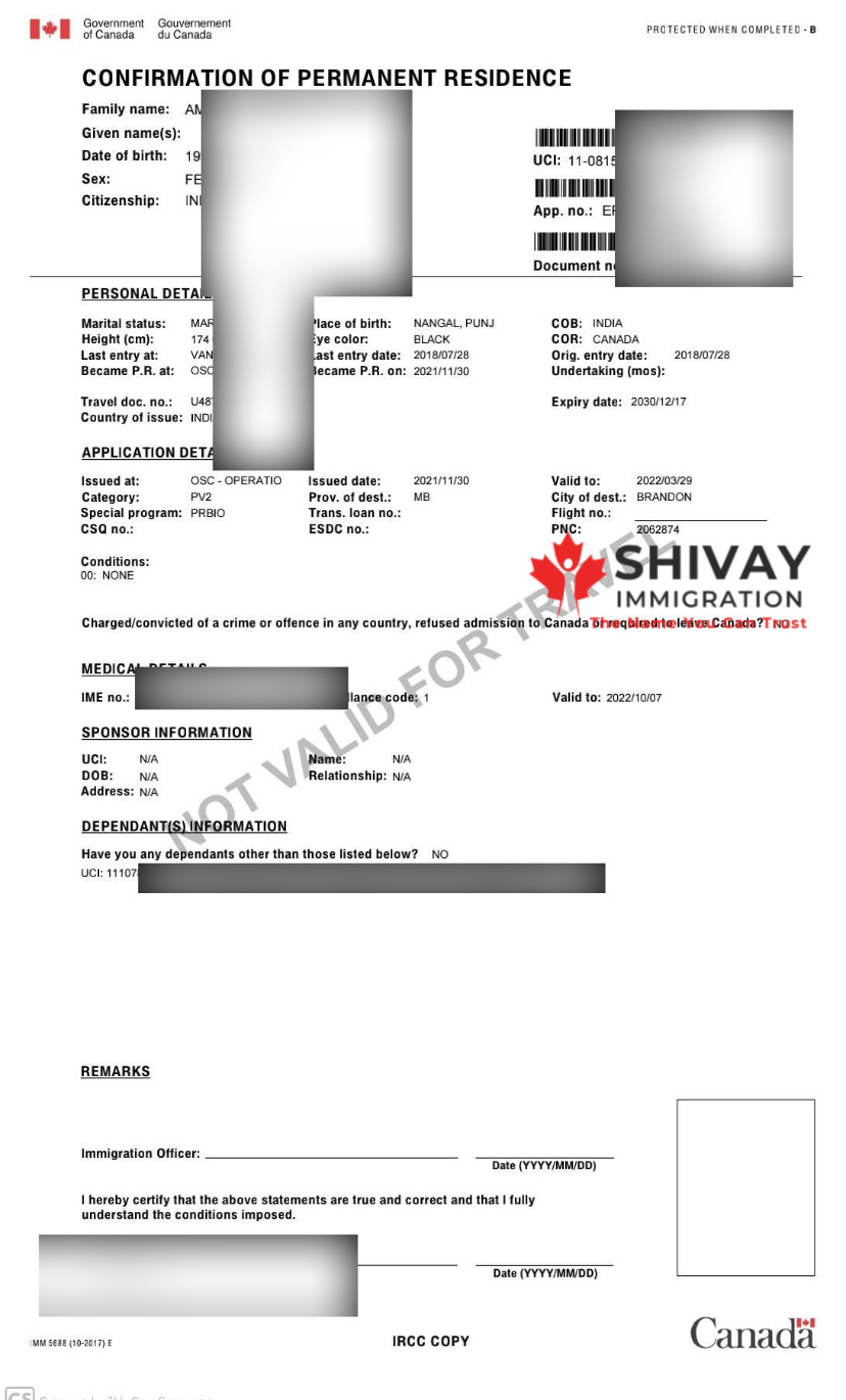 Shivay Immigration Services | 995 McPhillips St Unit 3, Winnipeg, MB R2X 2K3, Canada | Phone: (204) 730-7307