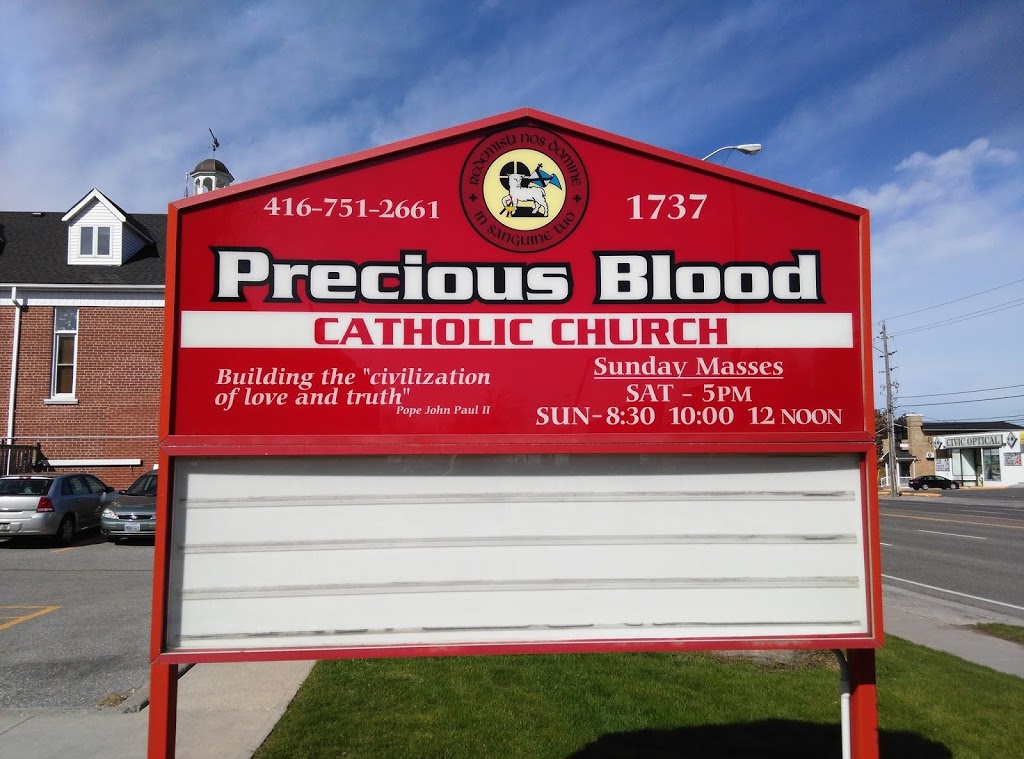 Precious Blood Parish | 1737 Lawrence Ave E, Scarborough, ON M1R 2X7, Canada | Phone: (416) 751-2661