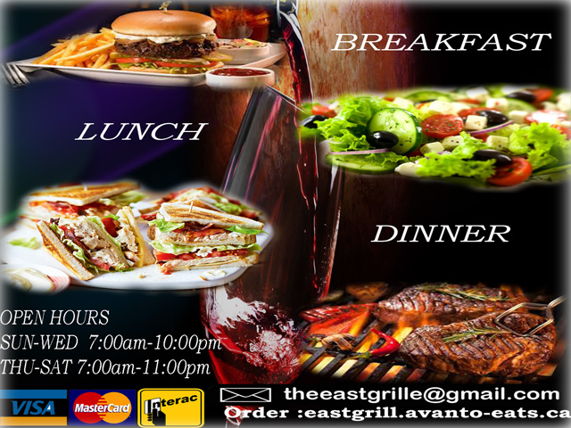 East Grille & Lounge | 555 Rossland Rd E, Oshawa, ON L1K 1K8, Canada | Phone: (905) 240-2135