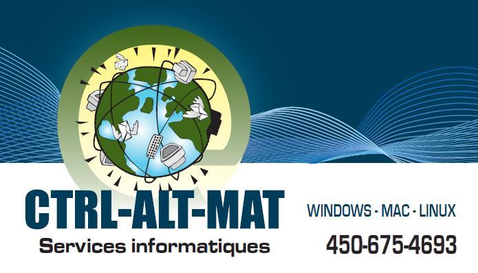 CTRL-ALT-MAT SERVICES DE TECHNICIEN INFORMATIQUE | 2450 Rue Pilon, Val-David, QC J0T 2N0, Canada | Phone: (450) 675-4693