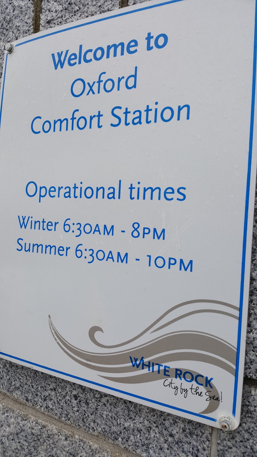 Oxford Comfort Station | 14785 Marine Dr, White Rock, BC V4B 1B9, Canada | Phone: (604) 541-2100