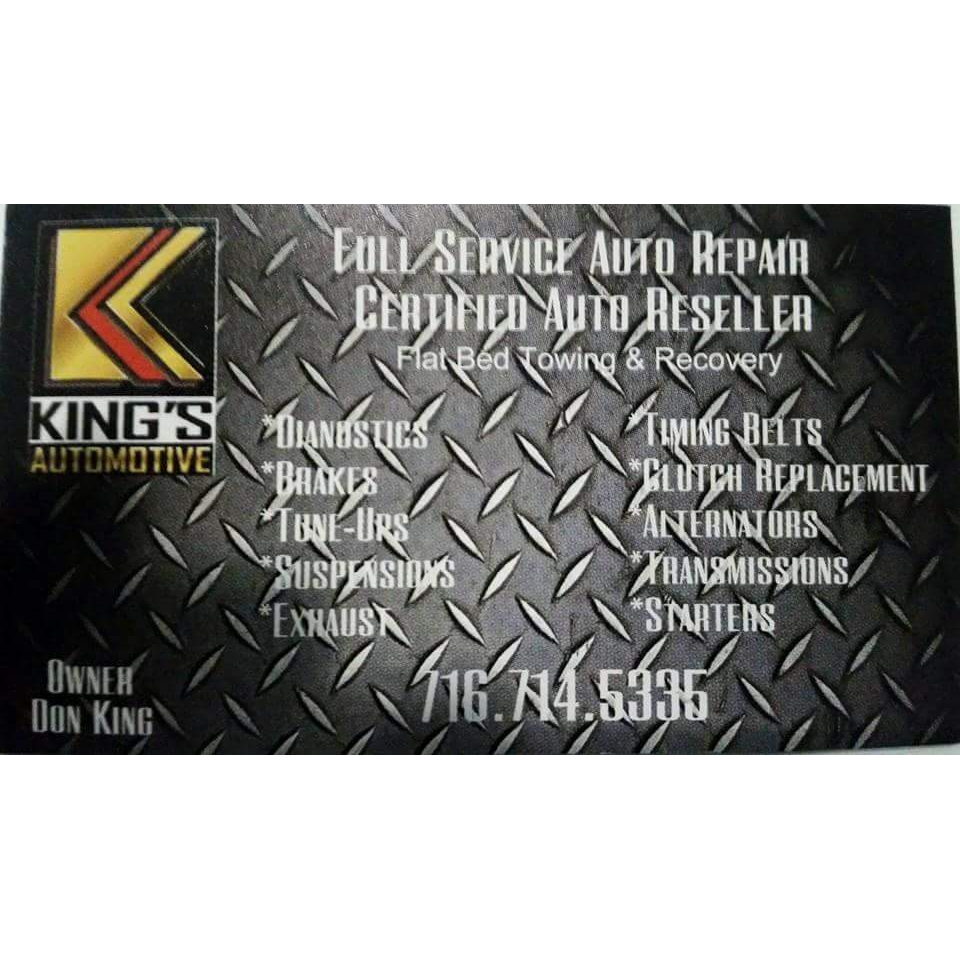 Kings Automotive Sales & Service | 6511 Seneca St, Elma, NY 14059, USA | Phone: (716) 714-5335