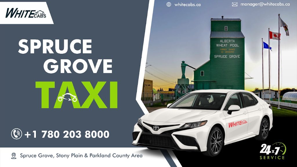 White Cabs - Spruce Grove Taxi & Stony plain Taxi | 93 McLeod Ave, Spruce Grove, AB T7X 2Z9, Canada | Phone: (780) 203-8000