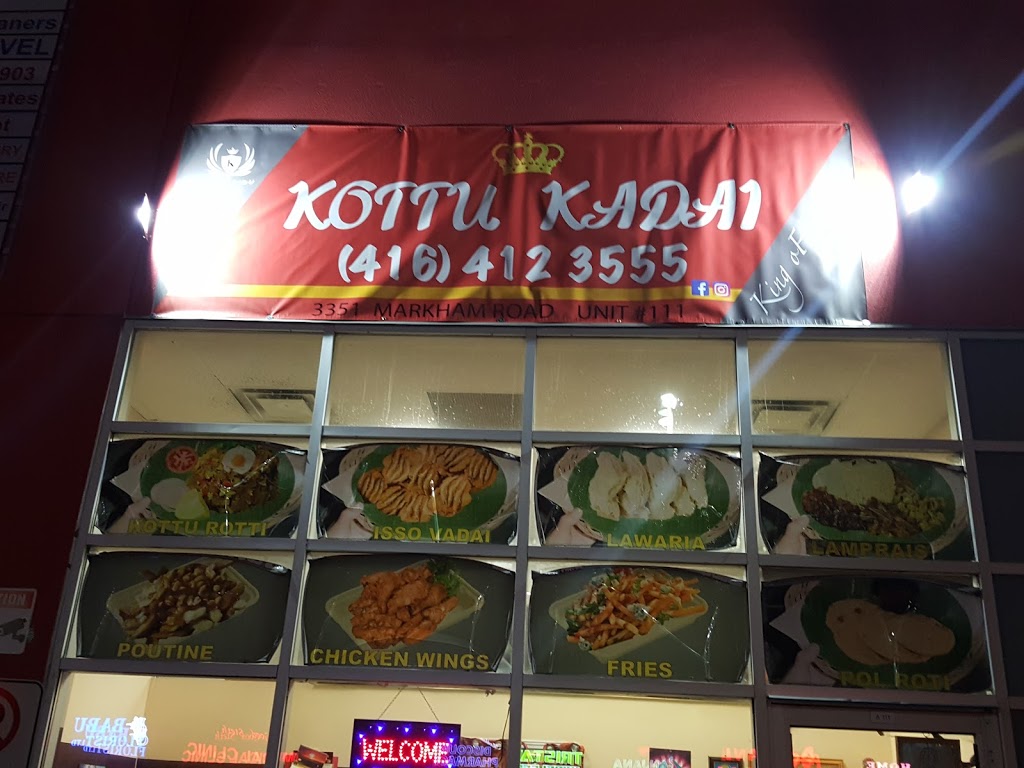 Kottu Kadai | 3351 Markham Rd, Scarborough, ON M1X 0A6, Canada | Phone: (416) 412-3555