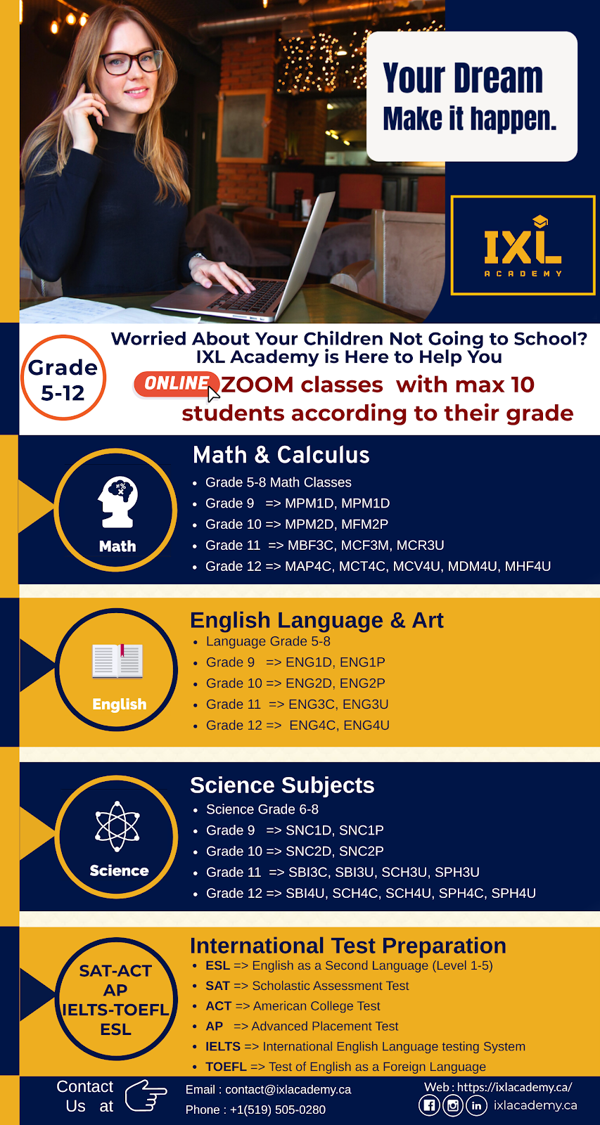 IXL Academy | 105 Pinnacle Dr, Kitchener, ON N2P 1B8, Canada | Phone: (519) 717-1742