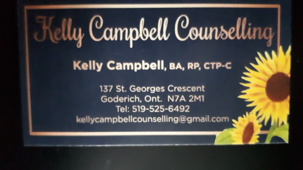 Kelly Campbell Counselling | 137 St Georges Crescent, Goderich, ON N7A 2M1, Canada | Phone: (519) 525-6492