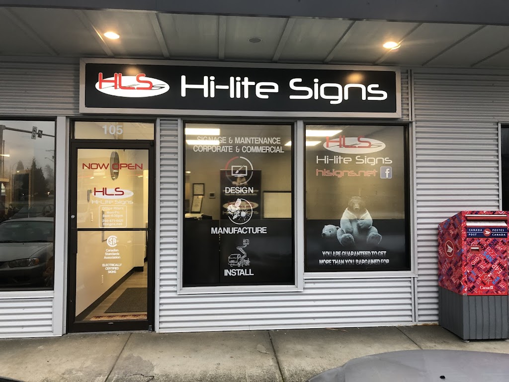 Hi-Lite Signs | 1586 Anderton Rd, Comox, BC V9N 7Z8, Canada | Phone: (250) 871-4421
