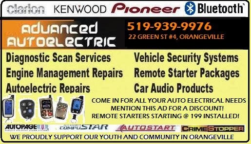 Advanced Auto Electric | 22 Green St #4, Orangeville, ON L9W 2K9, Canada | Phone: (519) 939-9976