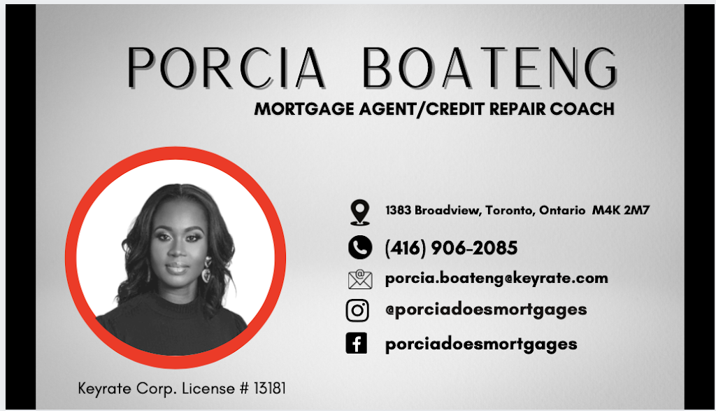 Porcia Does Mortgages | 383 Broadview Ave, Toronto, ON M4K 2M7, Canada | Phone: (416) 906-2085