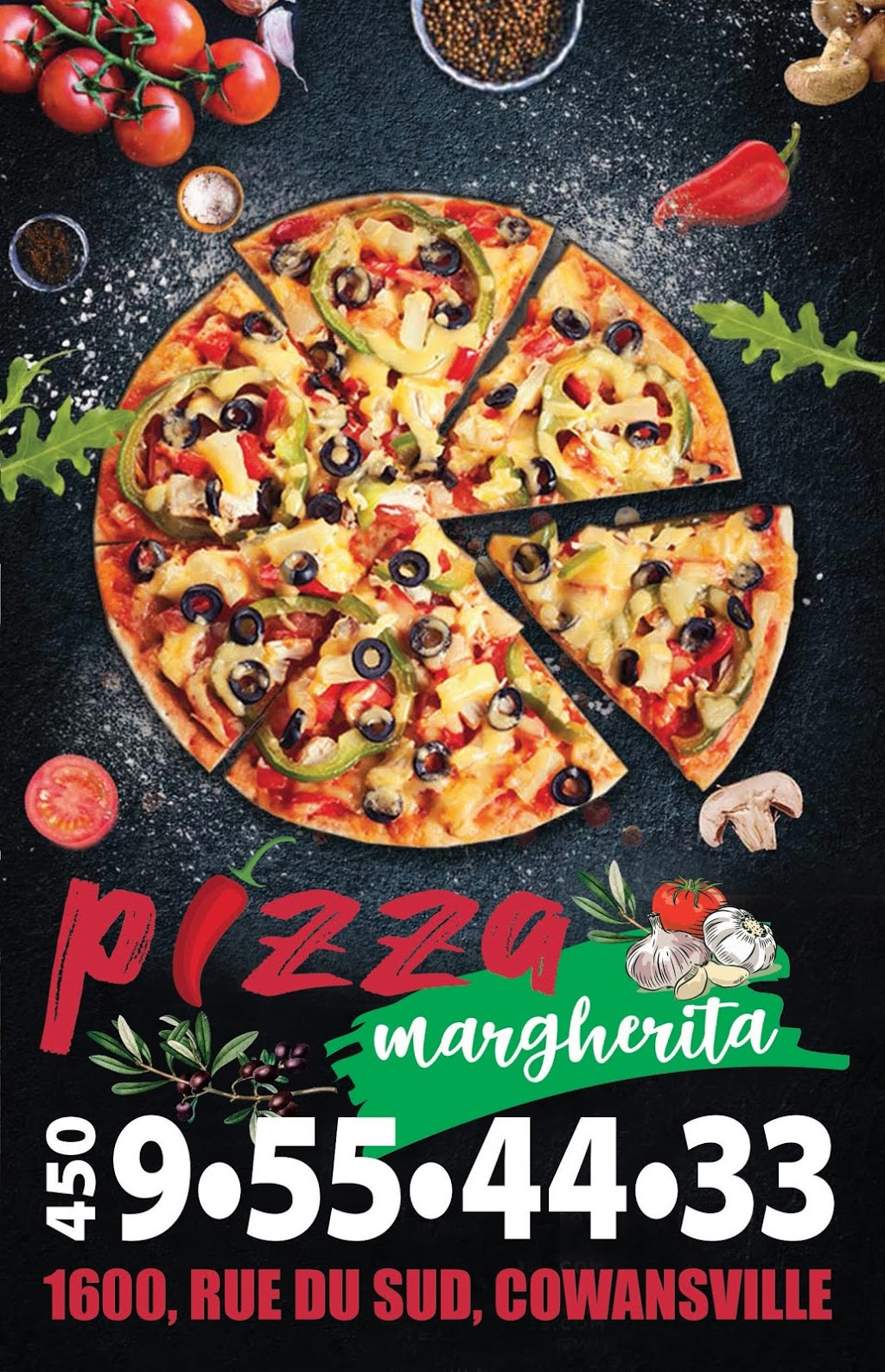 Pizza Margherita | 1600 Rue du Sud, Cowansville, QC J2K 2Y8, Canada | Phone: (450) 955-4433