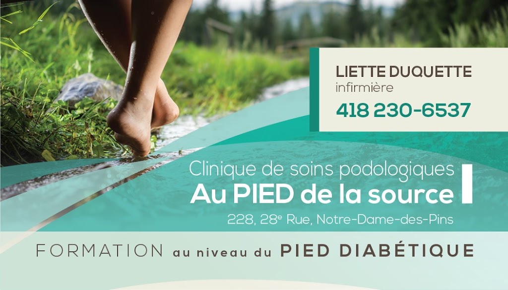 Clinique de soins podologiques au PIED de la source | 228 28E Rue, Notre-Dame-des-Pins, QC G0M 1K0, Canada | Phone: (418) 230-6537