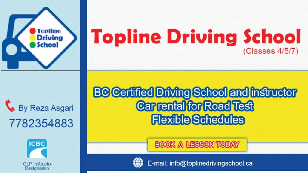 Topline Driving School | 281 Holdom Ave #226, Burnaby, BC V5B 3T9, Canada | Phone: (778) 235-4883