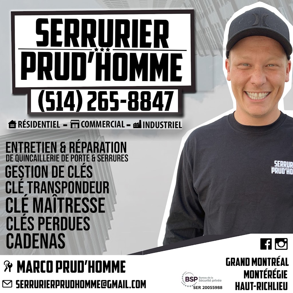 Serrurier Prudhomme | 2325 Rue Ste Clotilde, Sainte-Clotilde-de-Châteauguay, QC J0L 1W0, Canada | Phone: (514) 265-8847