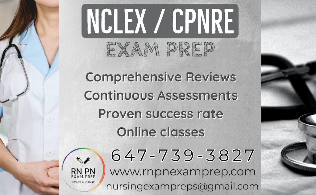 NCLEX REx-PN tutor classes | 28 Gillis Rd, Brampton, ON L7A 4V6, Canada | Phone: (647) 739-3827