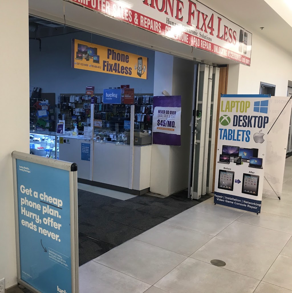 Phone Fix-4-Less | River View Crossing Mall Adj to food court, 3210 118 Ave NW Unit 124, Edmonton, AB T5W 4W1, Canada | Phone: (587) 532-9498