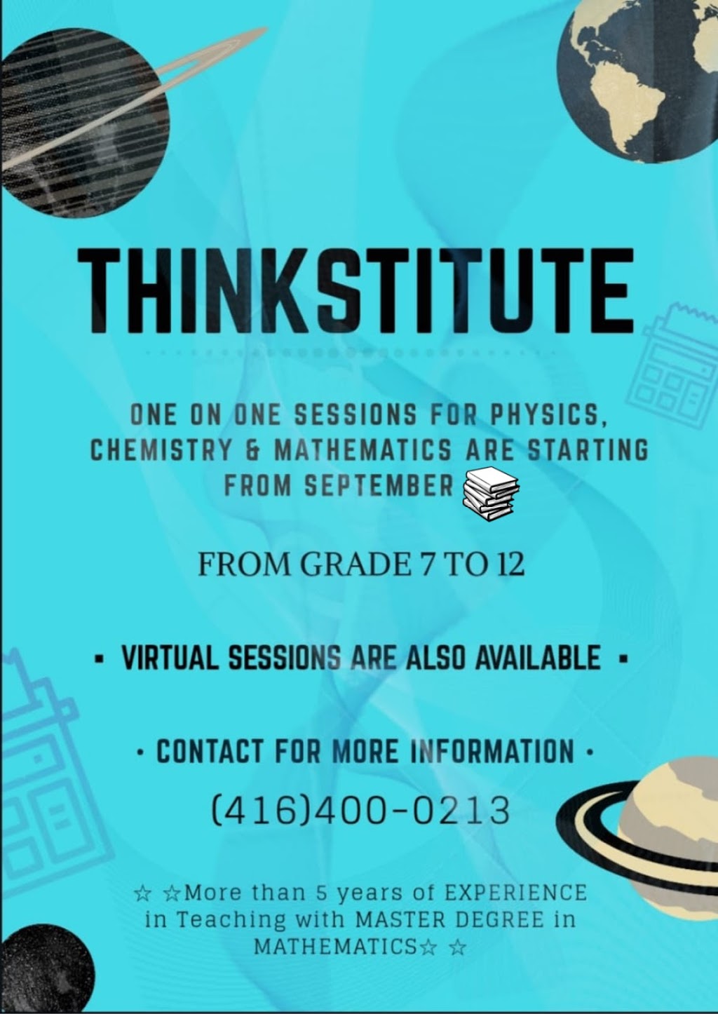 Thinkstitute tutoring Centre | 2002 Wilson St, Innisfil, ON L9S 4X9, Canada | Phone: (416) 400-0213