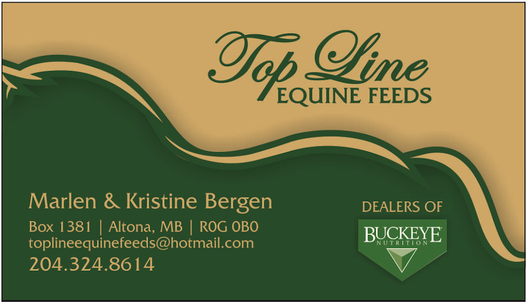 Top Line Equine Feeds | Box 1381, Altona, MB R0G 0B0, Canada | Phone: (204) 324-8614