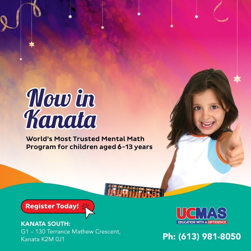 UCMAS Abacus & Mental Math School | 130 Terence Matthews Crescent Suite G1, Kanata, ON K2M 0J1, Canada | Phone: (613) 981-8050