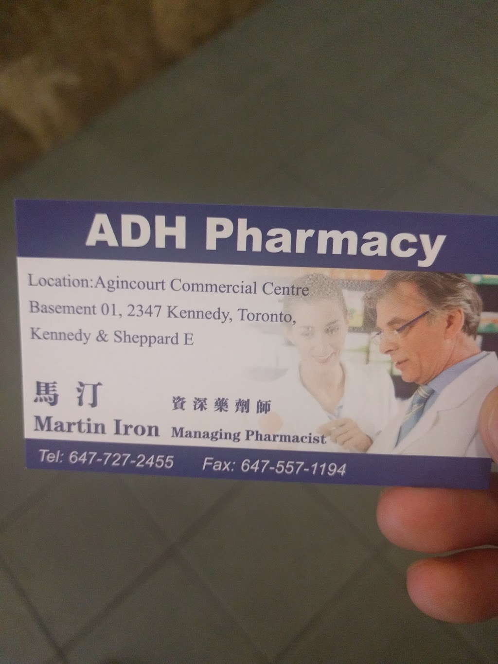 ADH Pharmacy | 2347 Kennedy Rd Basement 01, Scarborough, ON M1T 3T8, Canada | Phone: (647) 727-2455