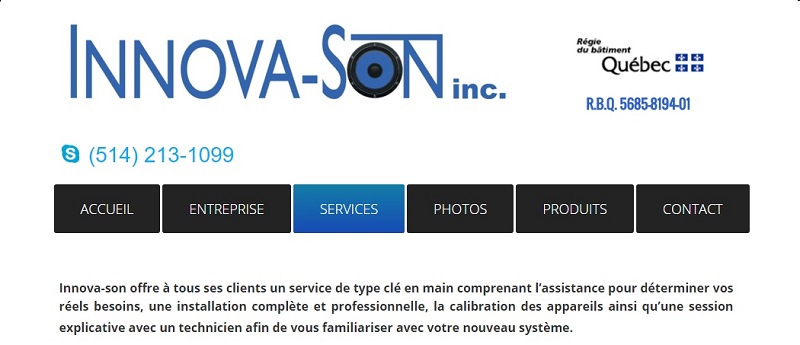 Innova-son inc. | Rang St-François, Blainville, QC J7C 0W7, Canada | Phone: (514) 213-1099