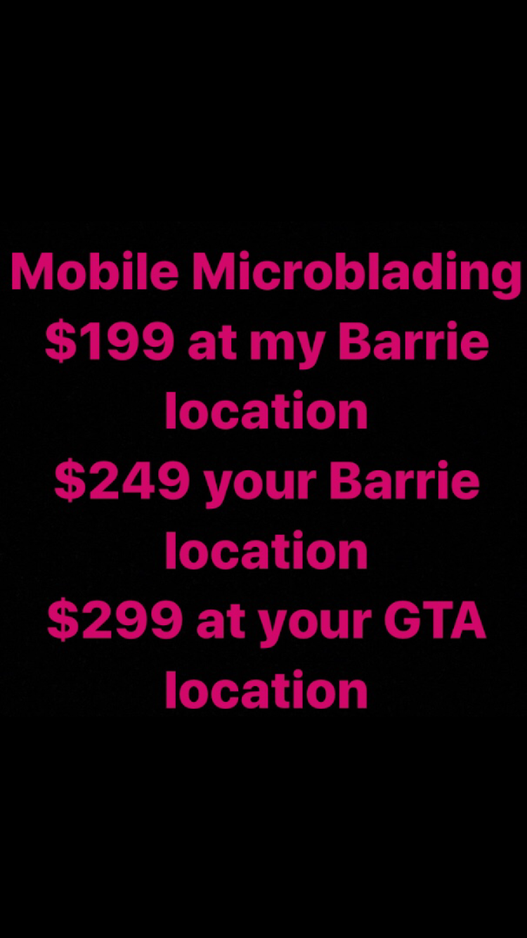 Mobile Microblading | 14 Grand Forest Dr, Barrie, ON L4N 7E7, Canada | Phone: (705) 252-1047