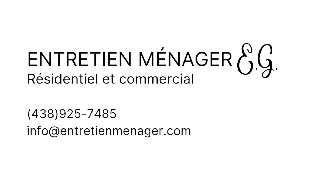 Entretien ménager E.G | 8600 Rue du Cordier, Mirabel, QC J7N 0B8, Canada | Phone: (438) 925-7485