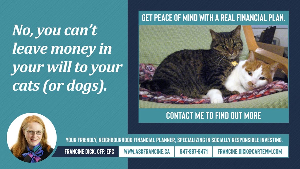 FrancineDick-Certified Financial Planner | 25 Wright Ave, Toronto, ON M6R 1K9, Canada | Phone: (647) 897-6471