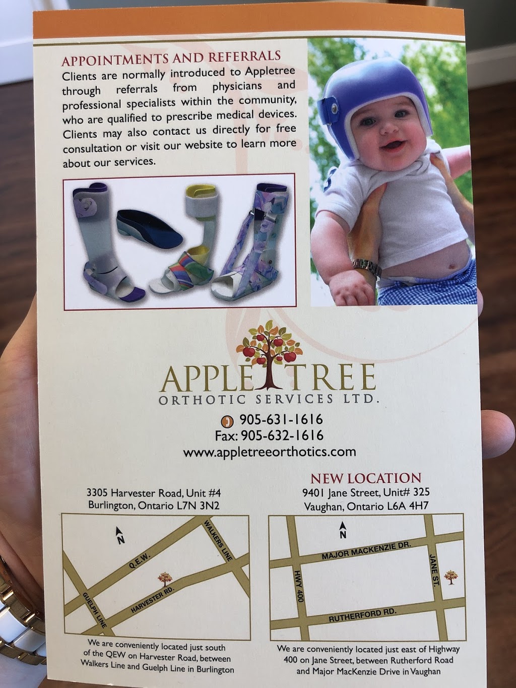 Appletree Orthotic Servies Ltd | 9401 Jane Street, Entrance A, Unit 325, Vaughan, ON L6A 4H7, Canada | Phone: (905) 631-1616