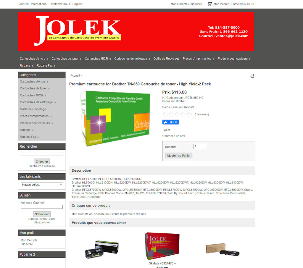 Jolek Inc. | 1938 Boulevard des Laurentides, Vimont, QC H7M 2R3, Canada | Phone: (866) 662-1120