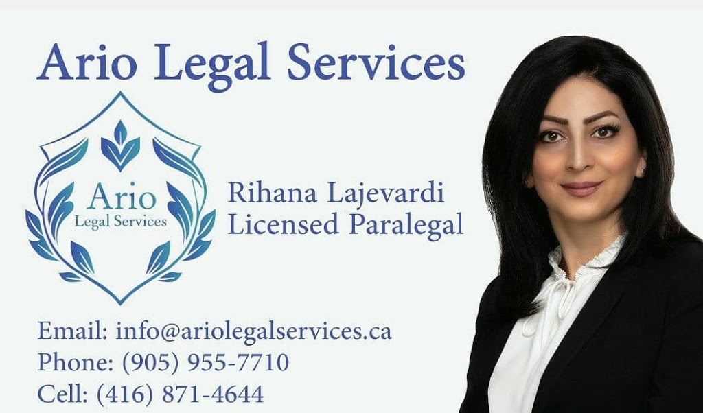 Ario Legal Services | 53 Stoyell Dr, Richmond Hill, ON L4E 0M7, Canada | Phone: (416) 871-4644