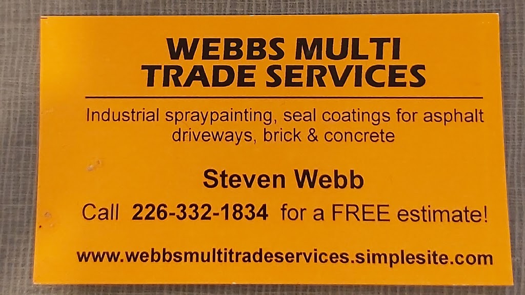 Webbs Multi Trade Services | 26049 Nairn Rd, Ailsa Craig, ON N0M 1A0, Canada | Phone: (226) 332-1834