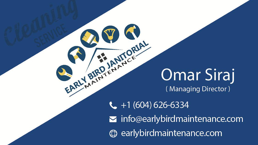 Early Bird Janitorial Maintenance | 5477 200 Street suit #310, Langley, BC V3A 0J7, Canada | Phone: (604) 626-6334