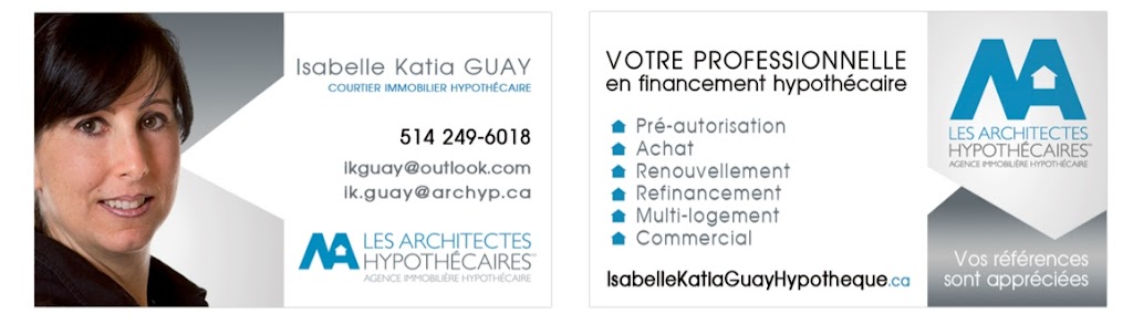 Isabelle Katia Guay - Courtier Architectes hypothécaires | 11545 Rue Maisonneuve, Mirabel, QC J7J 2P7, Canada | Phone: (514) 249-6018