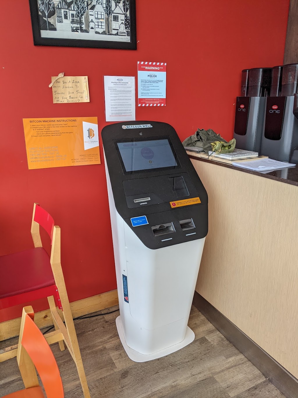 Bitcoin Well ATM - Remedy Terwillegar | 1707 Towne Centre Blvd NW, Edmonton, AB T6R 3N9, Canada | Phone: (888) 711-3866