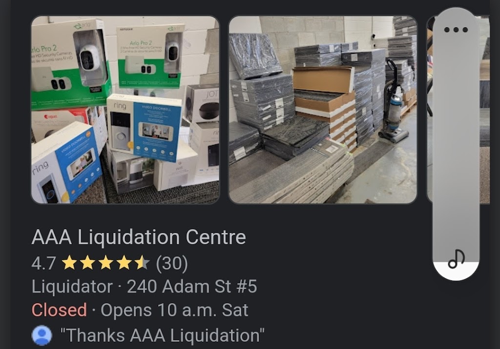 AAA Liquidation Centre | 28 Roy Blvd Unit 2, Belleville, ON K8N 0L9, Canada | Phone: (613) 962-6222