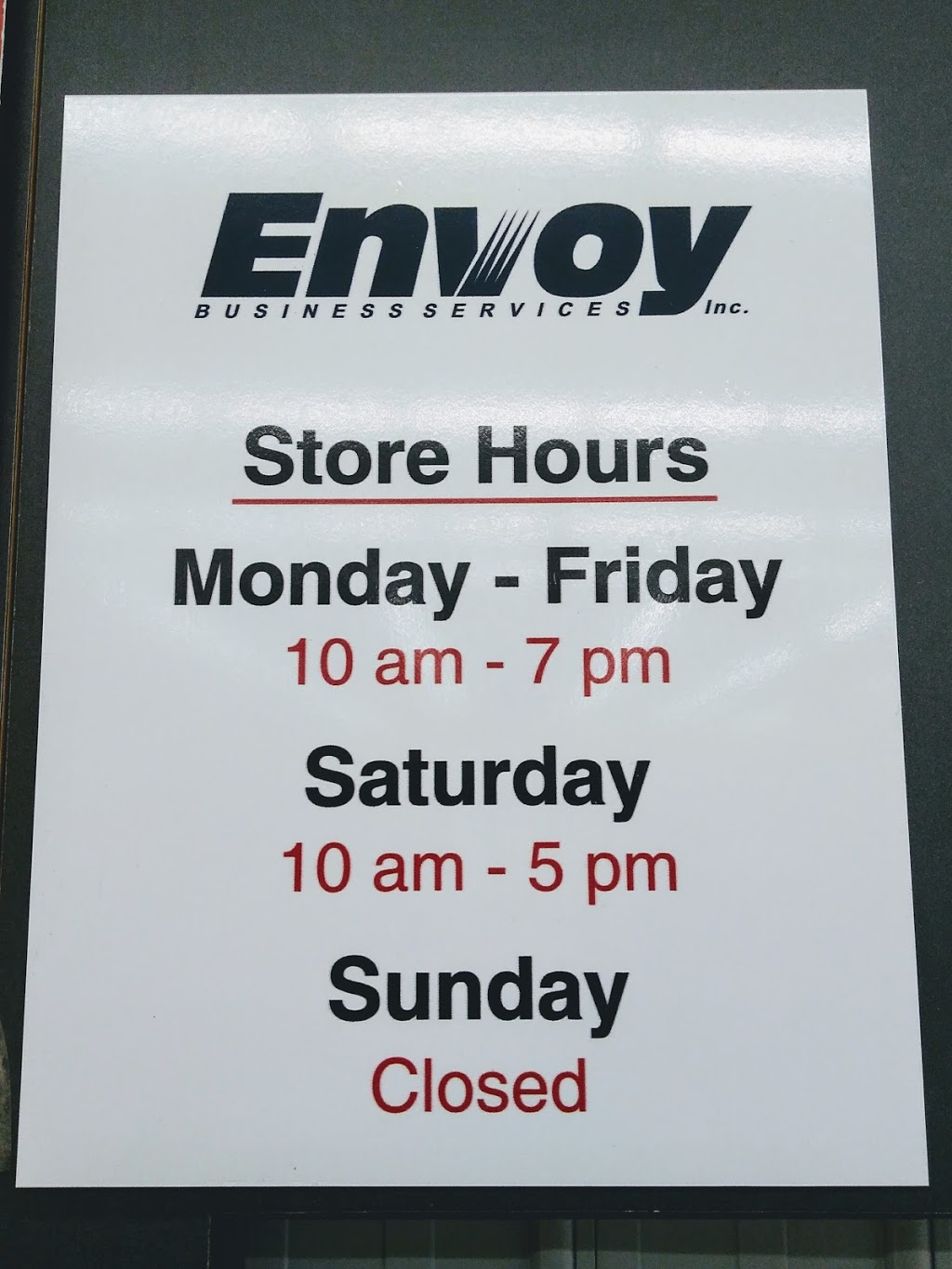 Envoy Business Services | 9325 Yonge Street, inside Enzos Nofrills, Richmond Hill, ON L4C 0A8, Canada | Phone: (905) 780-7849