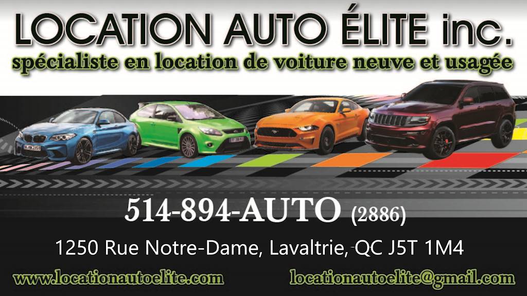 Location Auto Élite | 1250 Rue Notre-Dame, Lavaltrie, QC J5T 1M4, Canada | Phone: (514) 894-2886